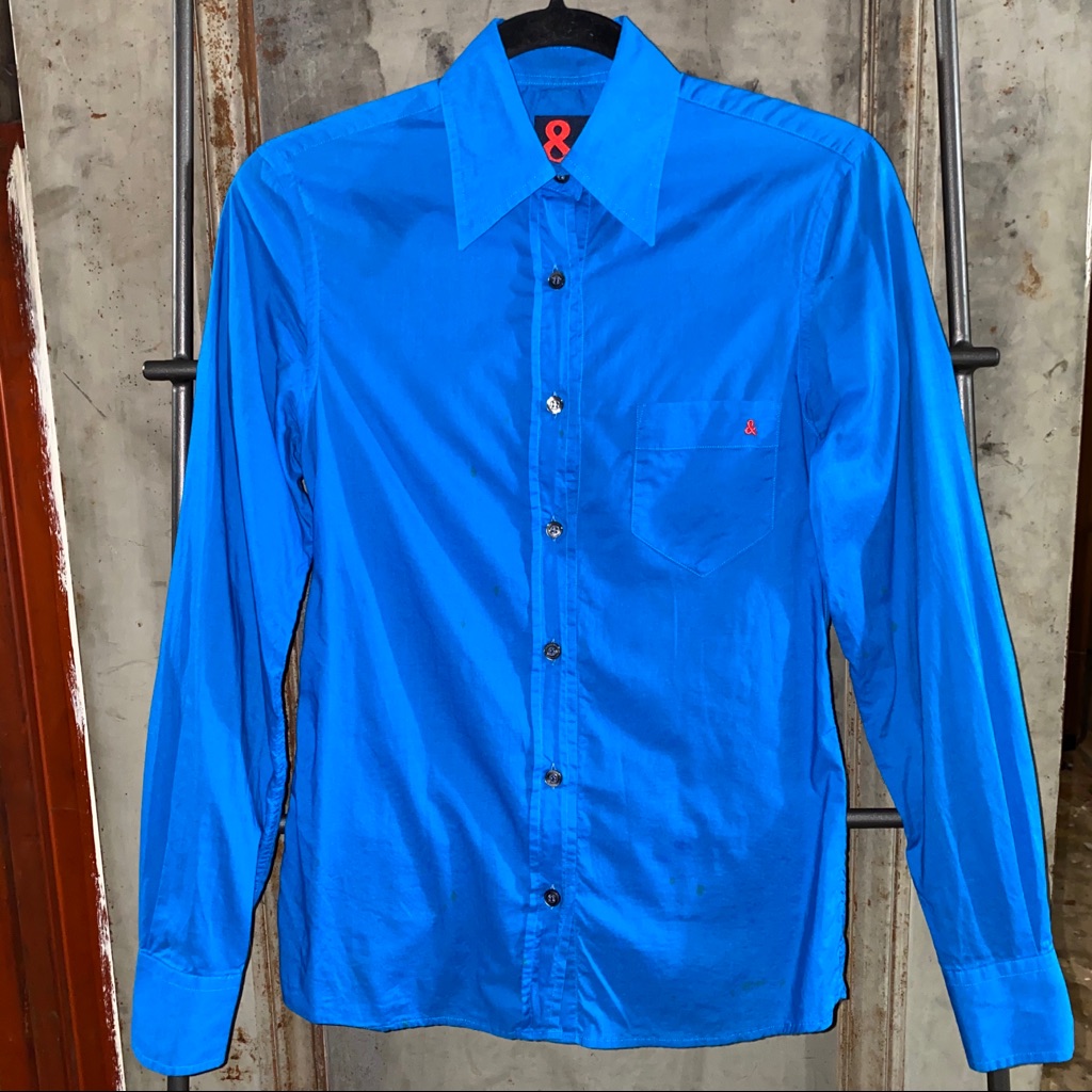Dolce & Gabbana Electric Royal Blue Button Down